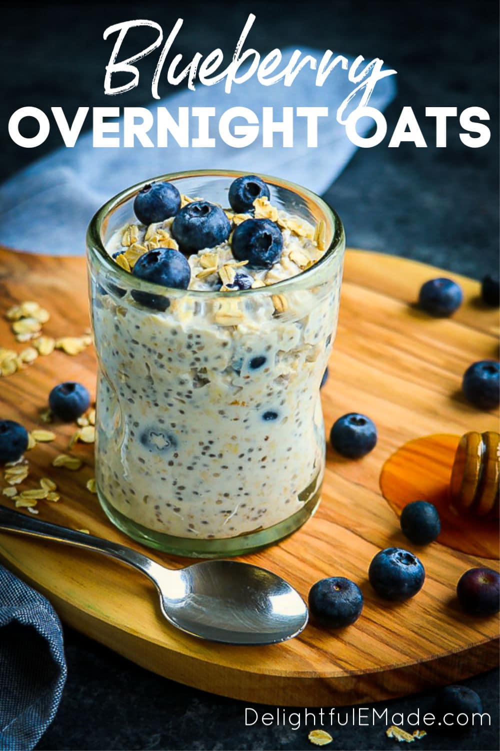 Blueberry Overnight Oats Recipe- Easy and Healthy! - No Getting Off This  Train