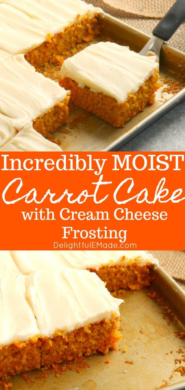 Carrot Cake Sheet Cake - The BEST Carrot Sheet Cake recipe!