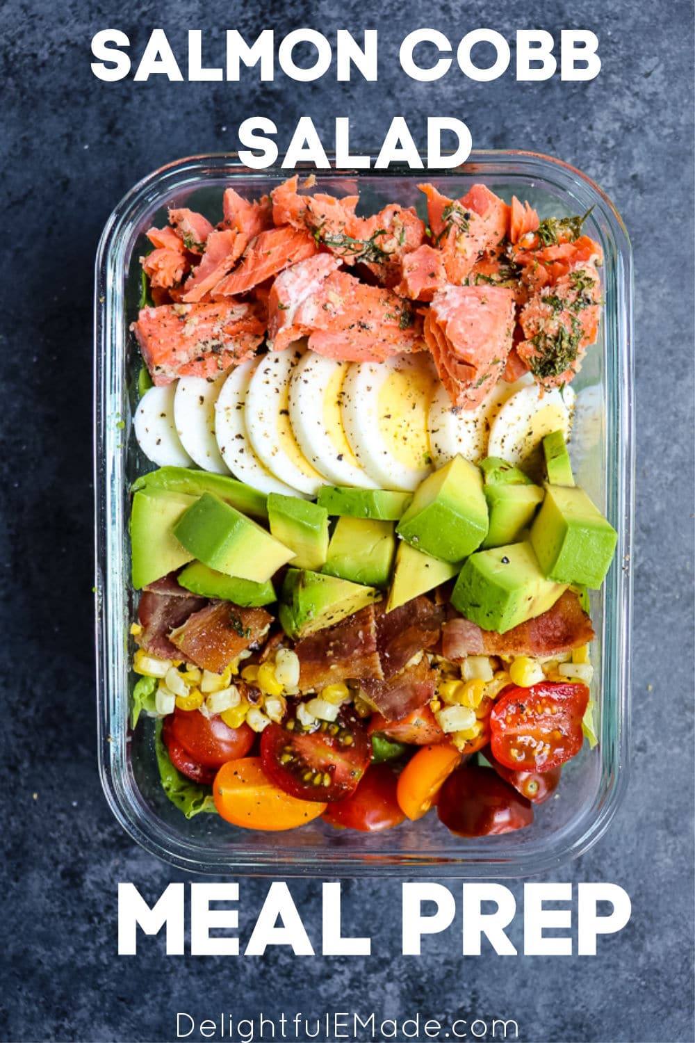 Easy Cobb Salad Meal Prep - All the Healthy Things