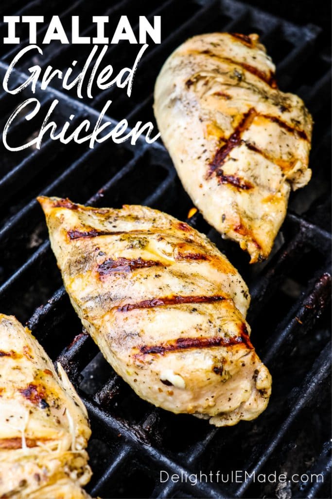 Looking for a really amazing Italian Chicken Marinade? Look no further! This simple recipe for Italian Grilled Chicken will be your new favorite dinner idea. The BEST grilled chicken recipe for breasts, legs and thighs!