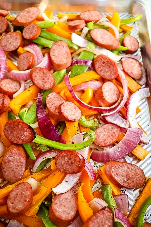 Sausage and deals peppers in oven