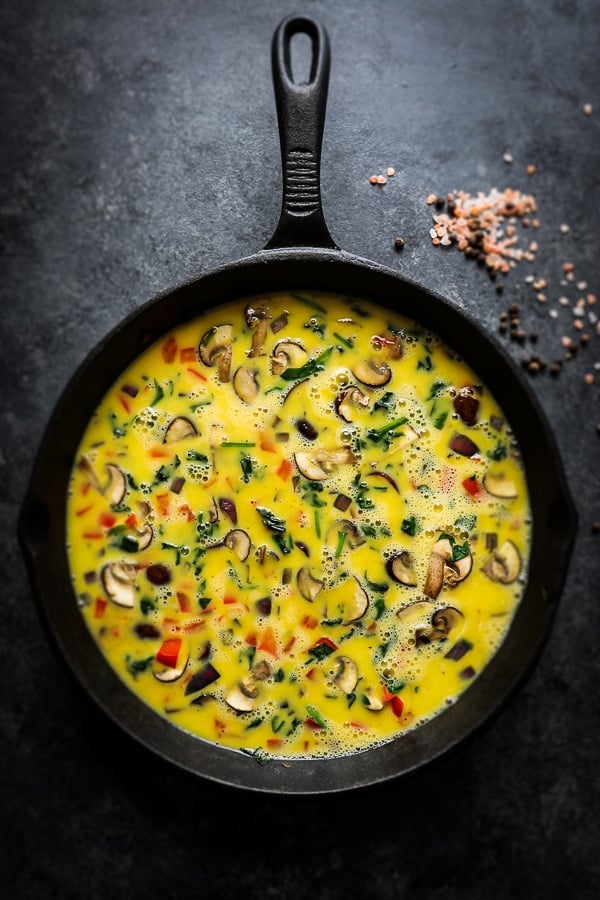 Breakfast just got amazing! This healthy baked frittata is loaded with vegetables and topped with cheese making it incredibly delicious. This Spinach and Mushroom Frittata is perfect for Sunday brunch and a fantastic meal prep breakfast option.