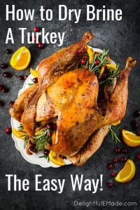 This simple method for How to Dry Brine a Turkey is easy and a great way to add additional flavor to your bird! My Dry Brine Turkey Recipe includes rosemary, citrus and allspice - once you brine your turkey with this recipe, you'll never go back!