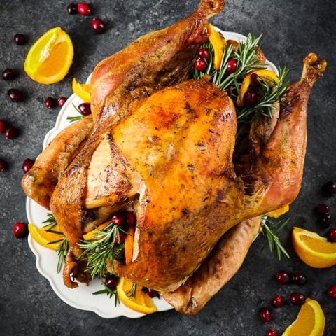 This simple method for How to Dry Brine a Turkey is easy and a great way to add additional flavor to your bird! My Dry Brine Turkey Recipe includes rosemary, citrus and allspice - once you brine your turkey with this recipe, you'll never go back!