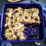 This baked blueberry oatmeal is a fantastic way to jazz up your bowl of porridge. This healthy baked oatmeal recipe has loads of juicy blueberries and sliced almonds to make it hearty, filling and completely delicious!