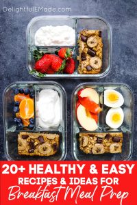 Are you looking for some good grab and go breakfast ideas for work to keep you away from the greasy, drive-thru breakfast? I've got ya covered with these 20 Healthy Breakfast Meal Prep Ideas for your busiest mornings!