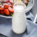 Looking for a healthy homemade ranch dressing? Look no further - this Greek Yogurt Ranch Dressing tastes just like the real deal! Made with just 6 ingredients and NO oils or sugar, this healthy ranch dressing recipe will be your new go-to for ranch!