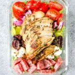Italian chicken salad meal prep salad
