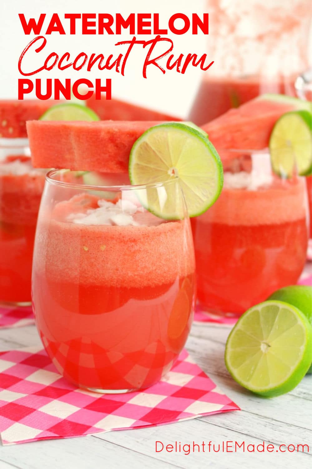 Watermelon Coconut Rum Punch | The BEST Rum Punch Cocktail!