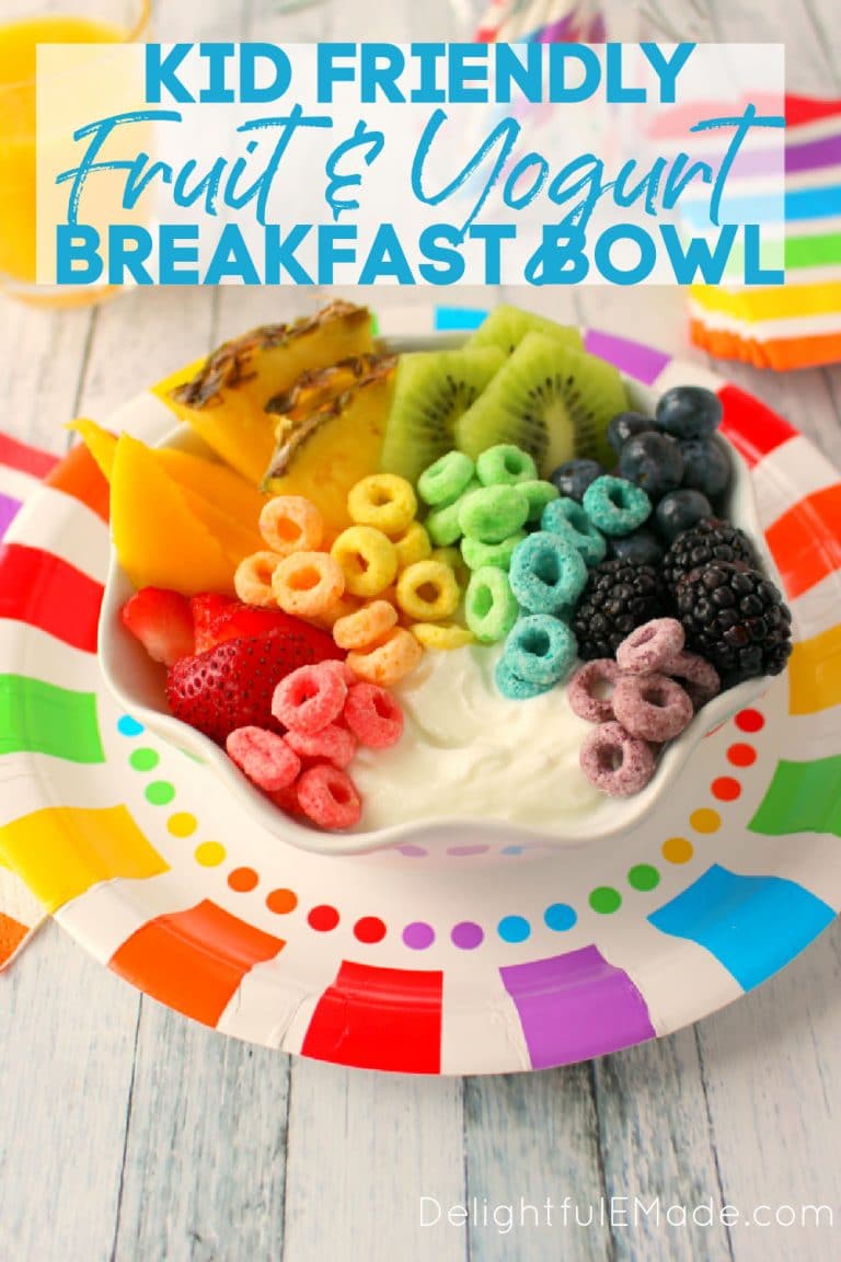 Kid-Friendly Yogurt Breakfast Bowl | Rainbow Fruit & Yogurt Bowl