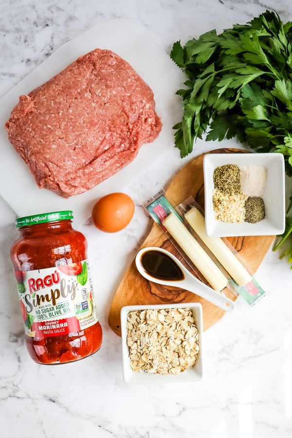 Ingredients for turkey mini meatloaf