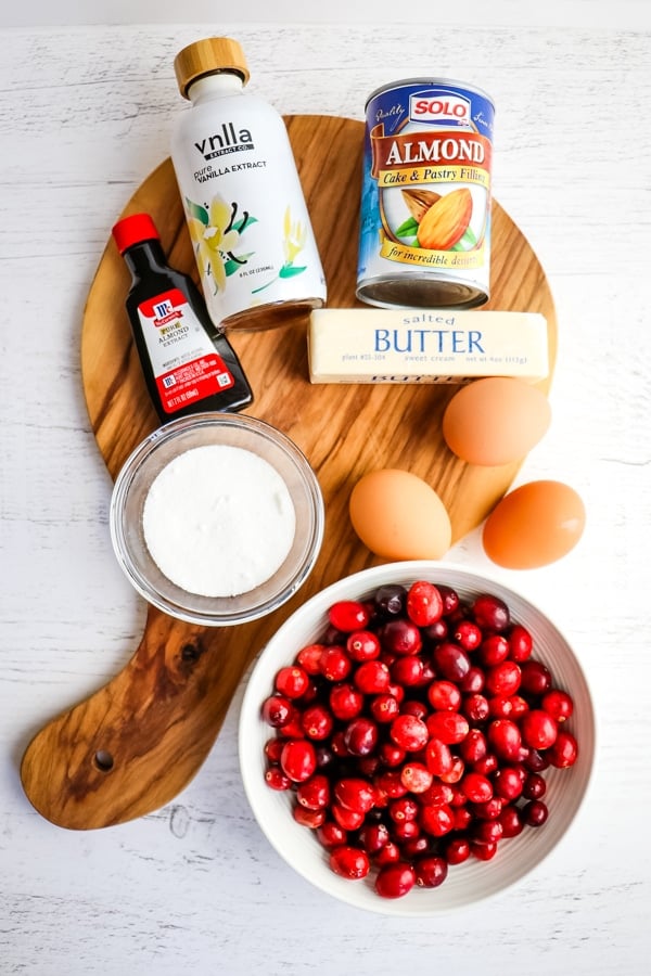 Wet ingredients needed for cranberry coffee cake.