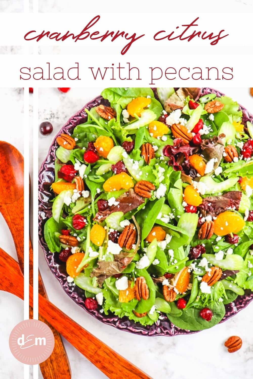 Cranberry Citrus Salad - BEST Cranberry Salad with Pecans recipe!