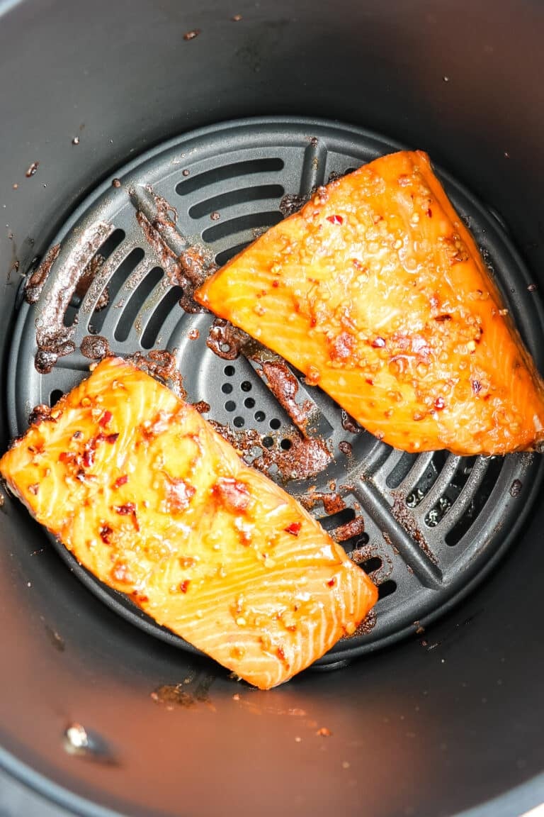8-Minute Air Fryer Salmon Recipe - Maple Glazed Salmon
