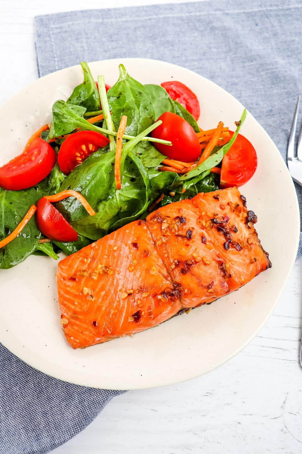 8-Minute Air Fryer Salmon Recipe - Maple Glazed Salmon
