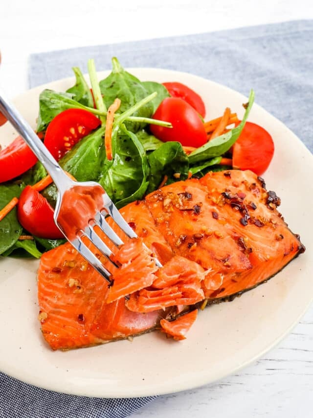 Easy Maple Glazed Air Fryer Salmon - Delightful E Made