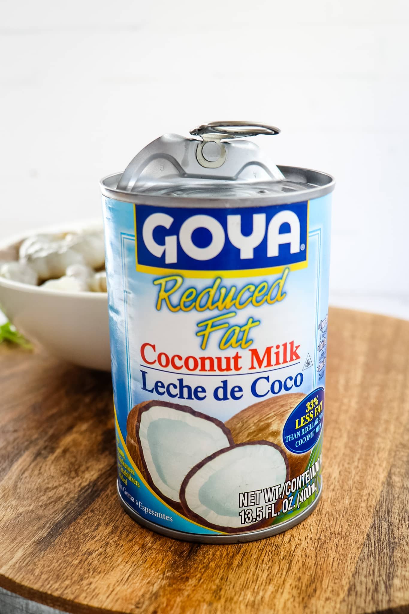 Coconut milk used to make air fryer coconut shrimp.
