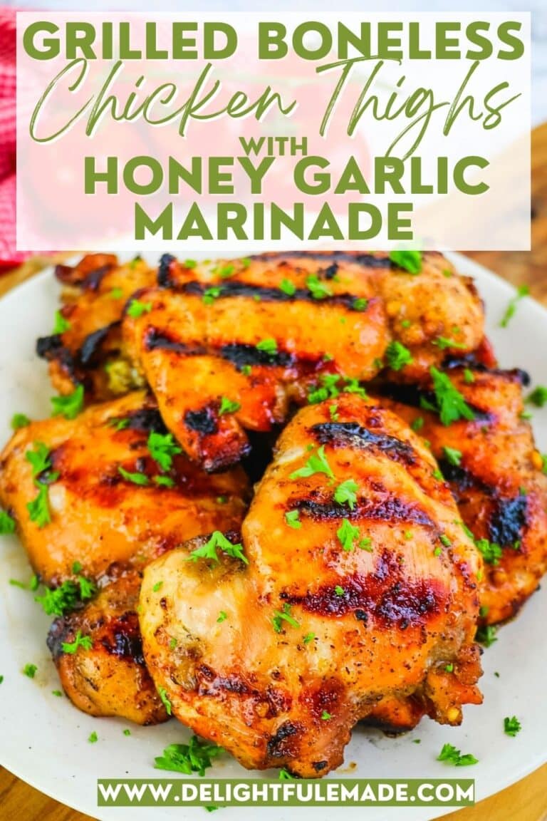 EASY Grilled Boneless Chicken Thighs - Delightful E Made
