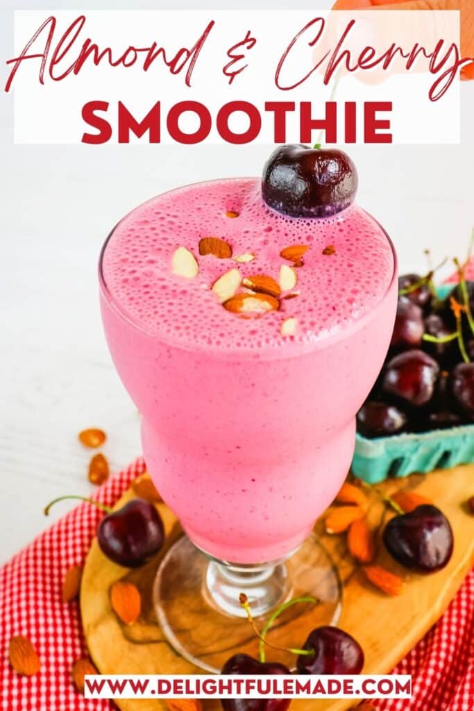 The BEST Cherry Smoothie Recipe - Delightful E Made