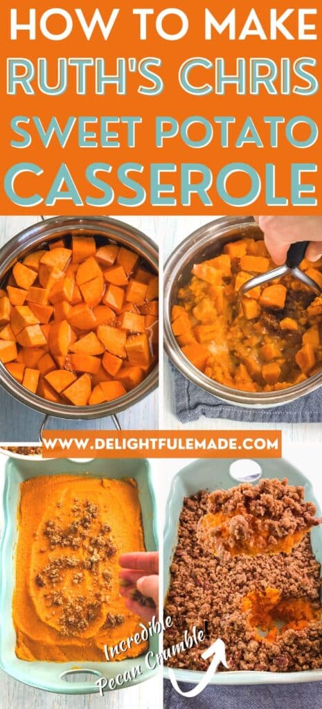 Step by step photos for how to make Ruth's Chris sweet potato casserole recipe.