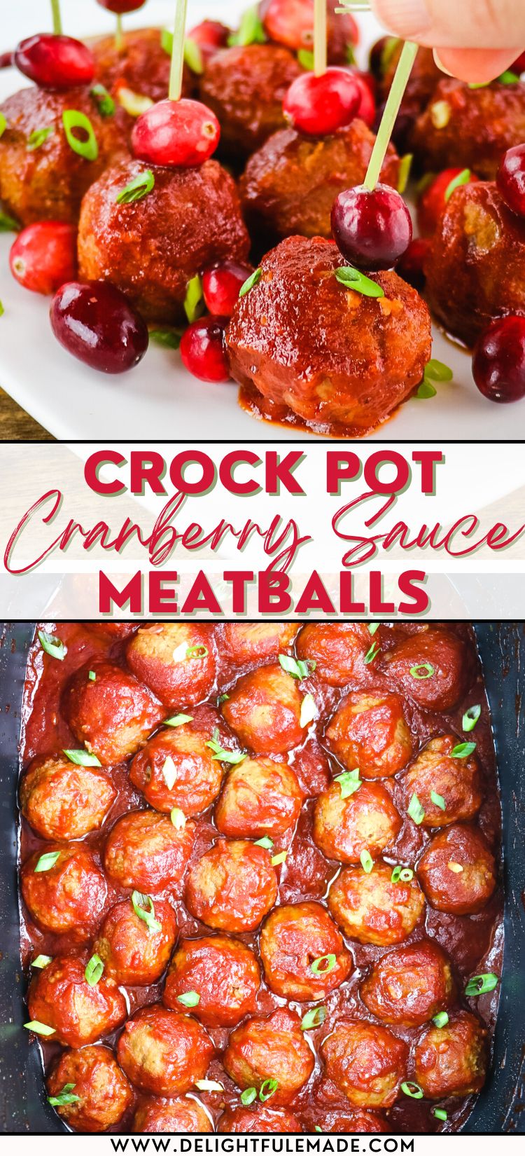 EASY Cranberry Sauce Meatballs | Crockpot Cocktail Meatballs