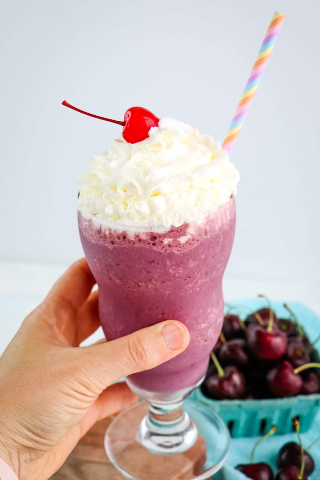 The BEST Cherry Milkshake Recipe 4 Ingredient Cherry Shake!