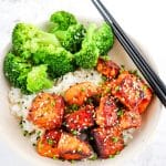 Crispy Salmon Bites with Honey Garlic Sauce