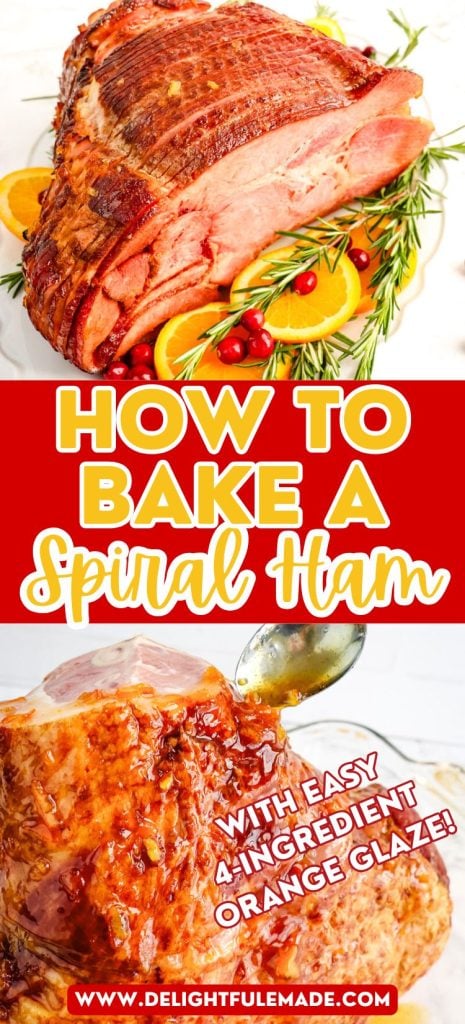 How to bake a spiral ham from Costco with an orange glaze.