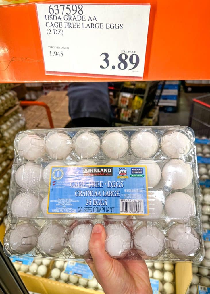 Pack of 2 dozen eggs at Costco.
